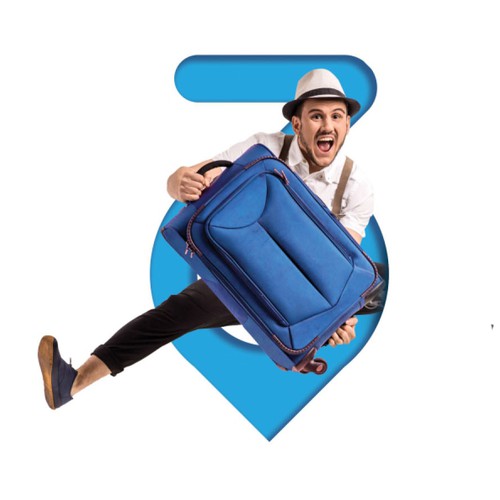 Travel agency logo with the title '3 day'