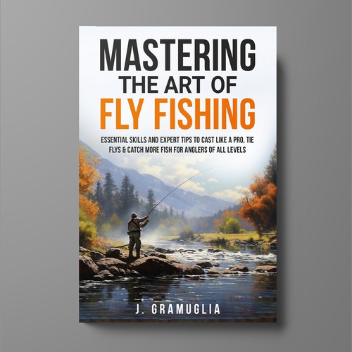 Fly fishing design with the title 'eBook Cover Design'