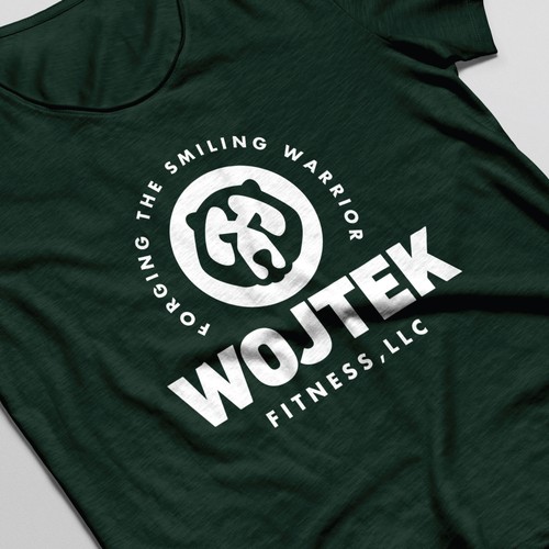 Gym wear design with the title 'Strong gym brand inspired by a Polish hero bear'