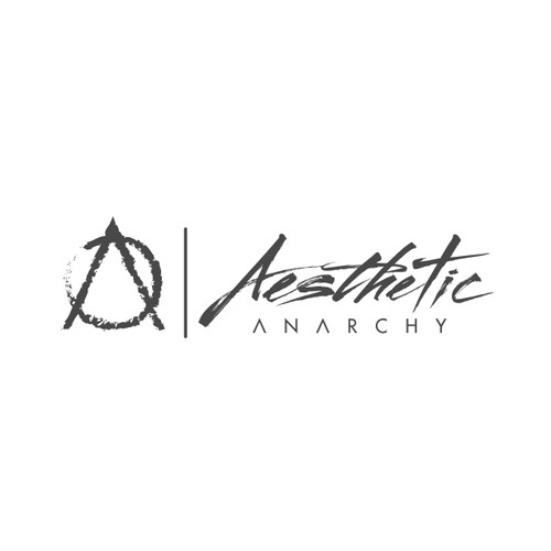 Script font design with the title 'Aesthetic Anarchy'
