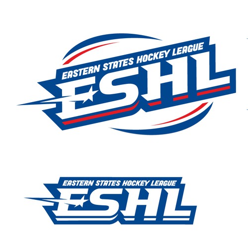 Sports design with the title 'eastern states hockey league '