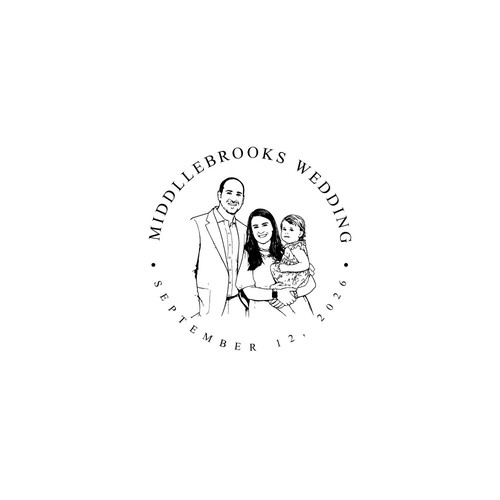 Silhouette illustration with the title 'Middlebrooks Wedding Silhouette'