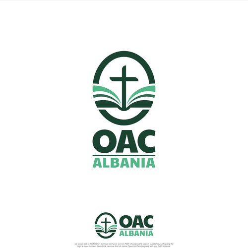 Refreshing design with the title 'OAC Albania'
