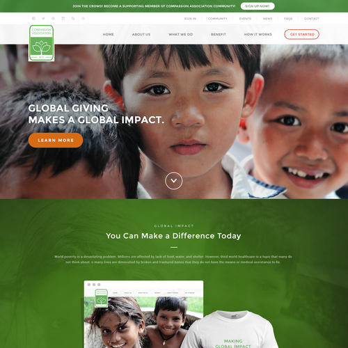 Community website with the title 'Non Profit Site'