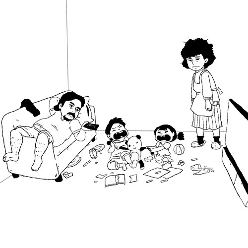 Story artwork with the title 'comic illustration'