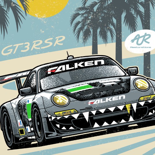 Porsche design with the title 'Porsche GT3 RSR'