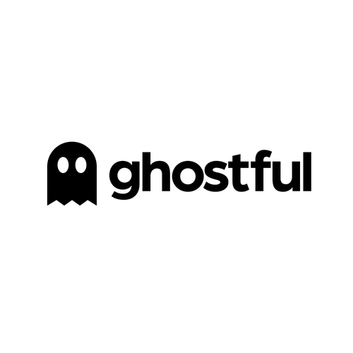 Ghost logo with the title 'Logo for a ghost marketing agency'