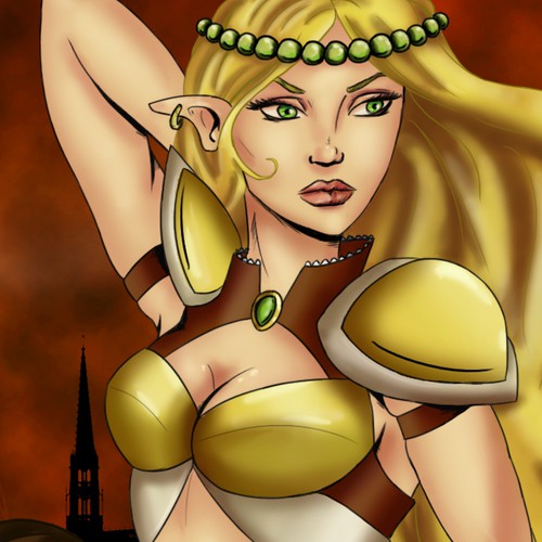 Mobile illustration with the title 'Archlord Mobile Concept'