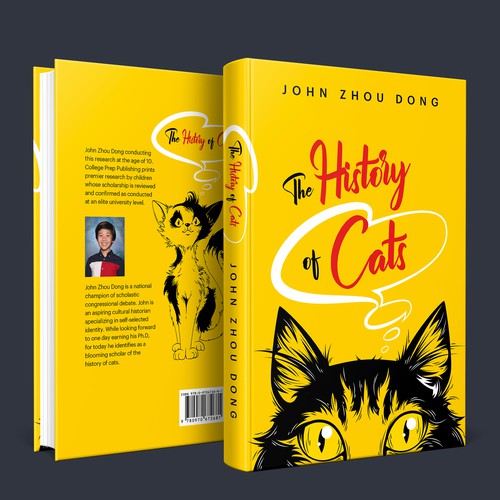 Cat book cover with the title 'THE HISTORY OF CATS'
