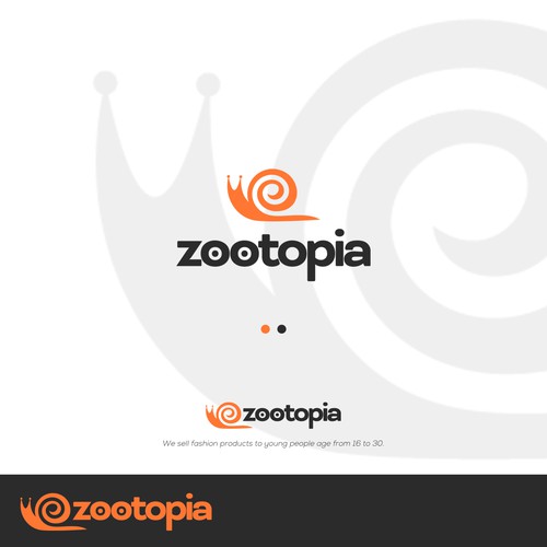 Snail logo with the title 'Design a logo for a fashion brand series'