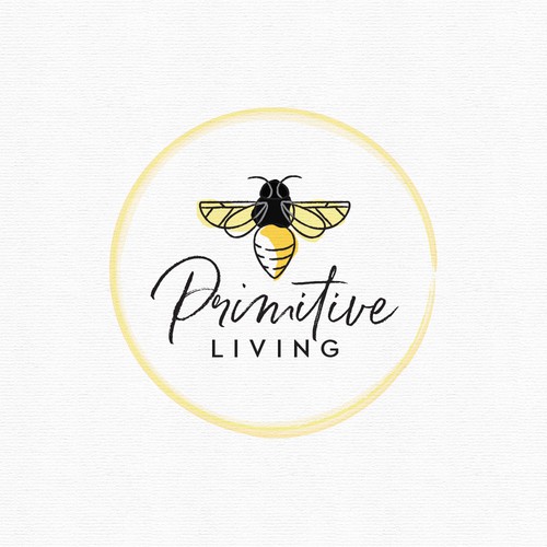 Bee brand with the title 'Logo concept for bee wax candles'