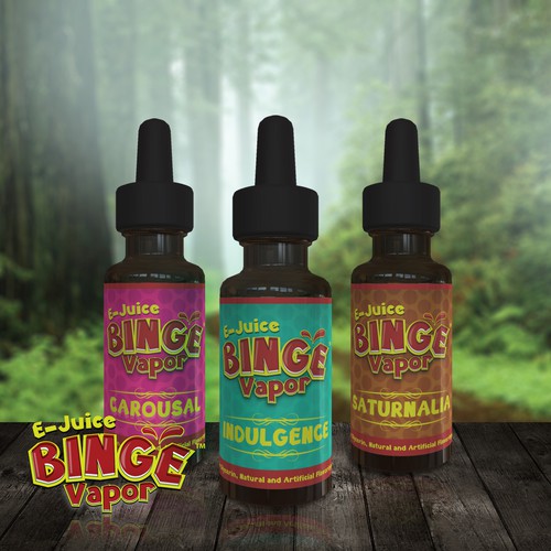Vapor label with the title 'Binge Vapor'