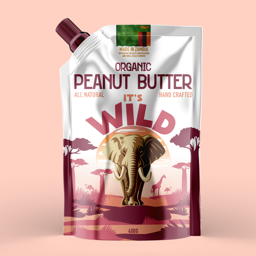 High-end packaging with the title 'African peanut butter'