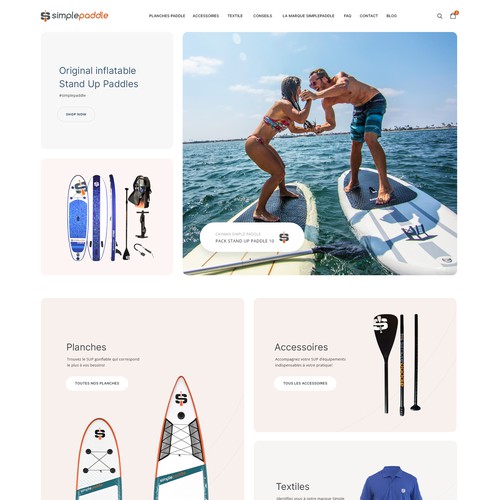 HTML website with the title 'Simple Paddle  eCommerce'