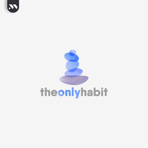 Stone design with the title 'Logo for spiritual practice'