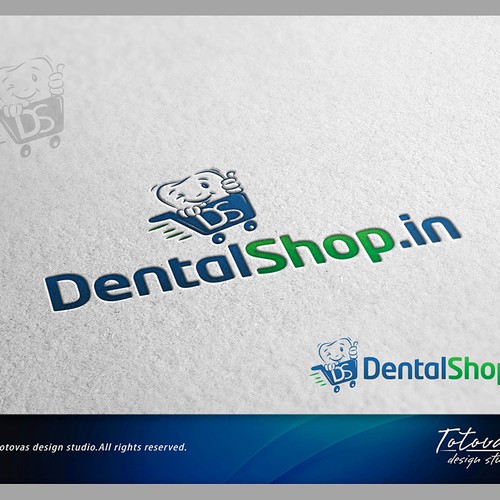 Cart logo with the title 'Help DentalShop.in with an exceptional new logo'
