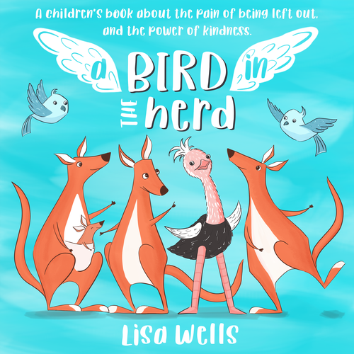 Cute book cover with the title 'Book cover design for children book'