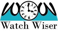 Stopwatch logo with the title 'Watch Wiser'
