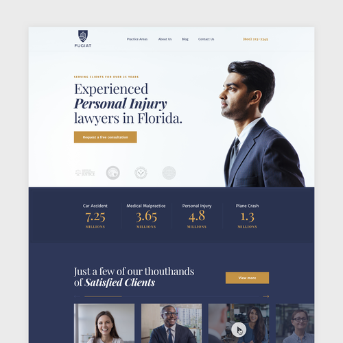Sketch website with the title 'Homepage Law Firm'