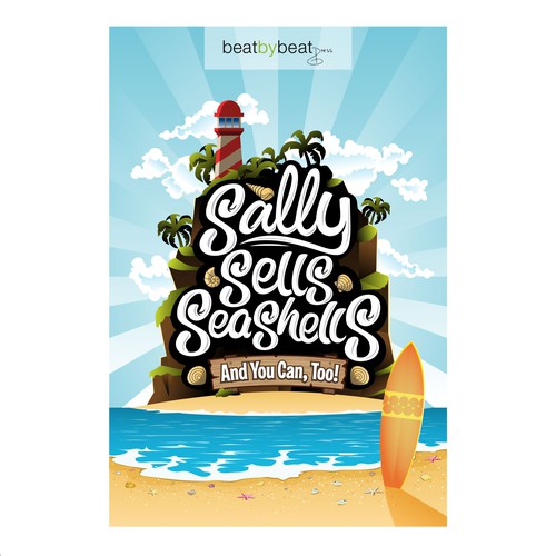 Surfboard design with the title 'Poster Illustration'