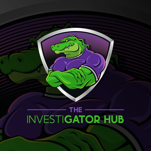 Crocodile design with the title 'The Investigator Hub'