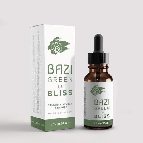 Oil packaging with the title 'Medical Cannabis Oil Package/Label'