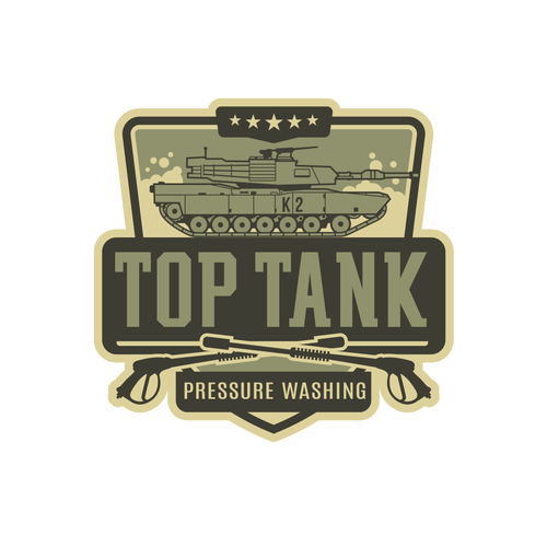 Pressure washing logo with the title 'Logo for TOPTANK'
