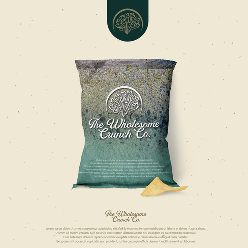 Packaging logo with the title 'The Wholesome Crunch Co'