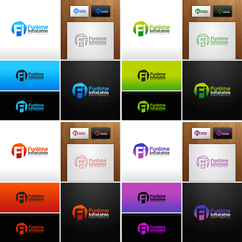 Palette design with the title 'Funtime Inflatable '