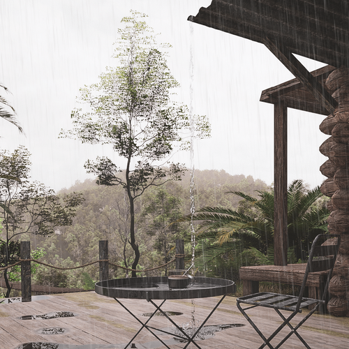 Rain design with the title '3D Environment Scene'
