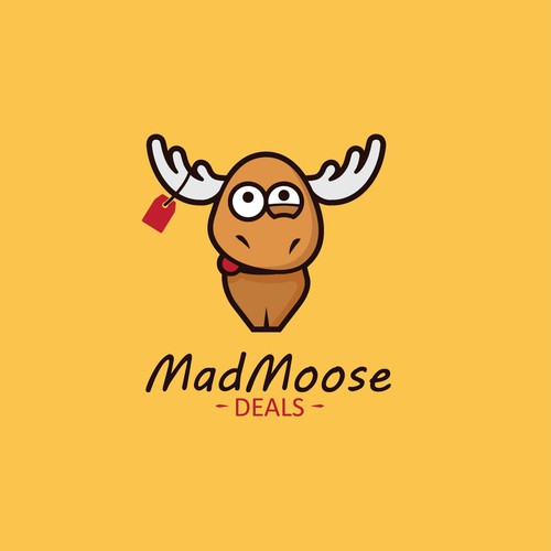 Moose logo with the title 'Fun moose character for Ebay shop'