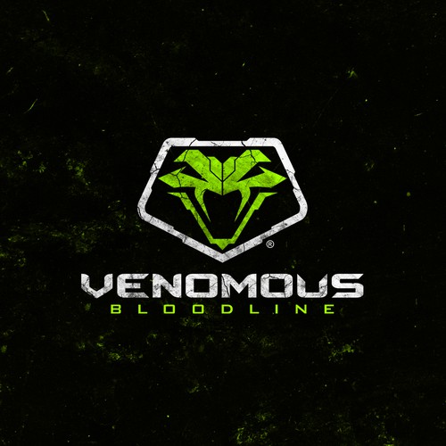 Python logo with the title 'Logo design for Venomous Bloodlines'