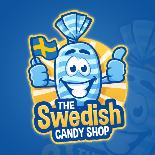 Sweet design with the title 'The Swedish Candy Shop'