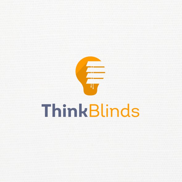 Blinds design with the title 'Think Blinds'