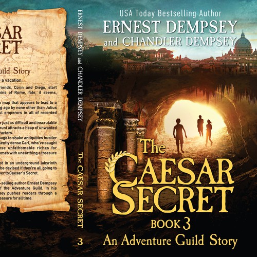 Children's book cover with the title 'The Caesar Secret book 3'