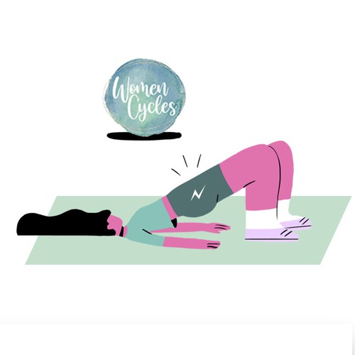 Fitness illustration with the title 'illustration for web'