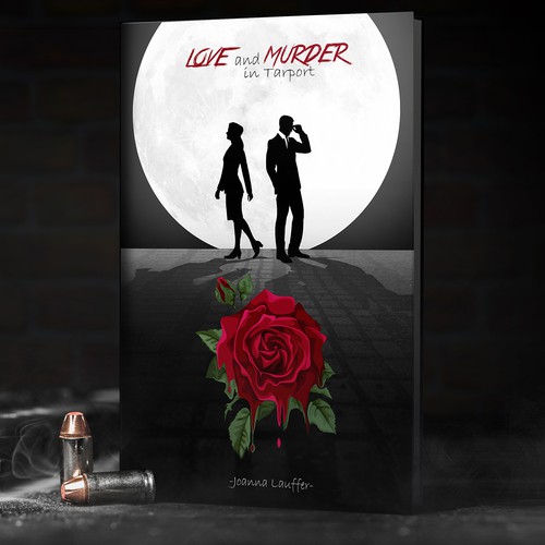 Rose book cover with the title 'Crime Thriller Romance Book Cover Design'