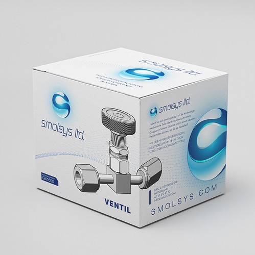 Print-ready design with the title 'Packaging for Valve'