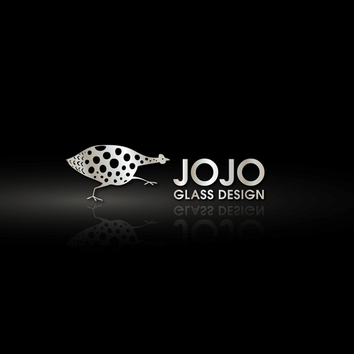 Glass logo with the title 'Jojo'