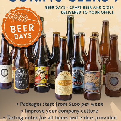 Flyer for beer products