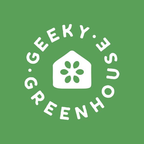 Logo with the title 'Geeky Greenhouse'