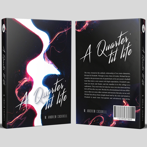 Romantic design with the title 'Book cover concept'