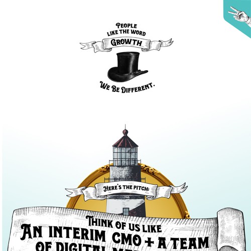 Digital website with the title 'People like the word Growth'