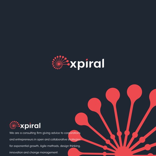 Spiral logo with the title 'Logo for consulting firm'