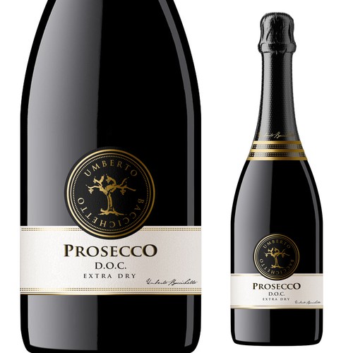 Premium label with the title 'Prosecco Doc Wine Label'