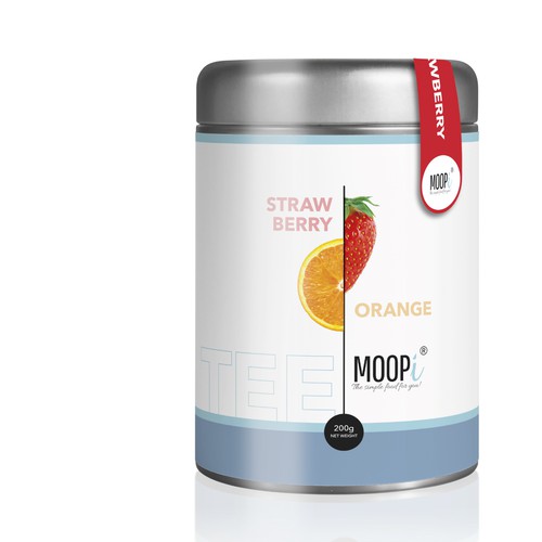 Can packaging with the title 'Label for tea can'