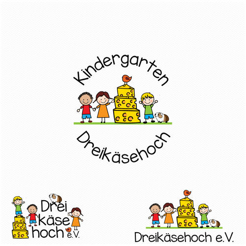 Kindergarten design with the title 'Dreikasehoch Kindergarten'