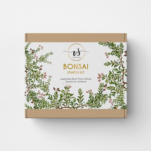 Flower packaging with the title 'Bonsai'