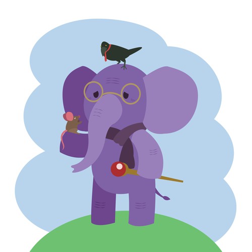 Story artwork with the title 'Illustrate Vibrant Animal Characters for a book titled: 'The Miserable Mouse''