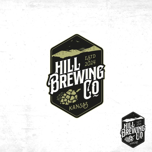 Victorian logo with the title 'Hill Brewing CO'